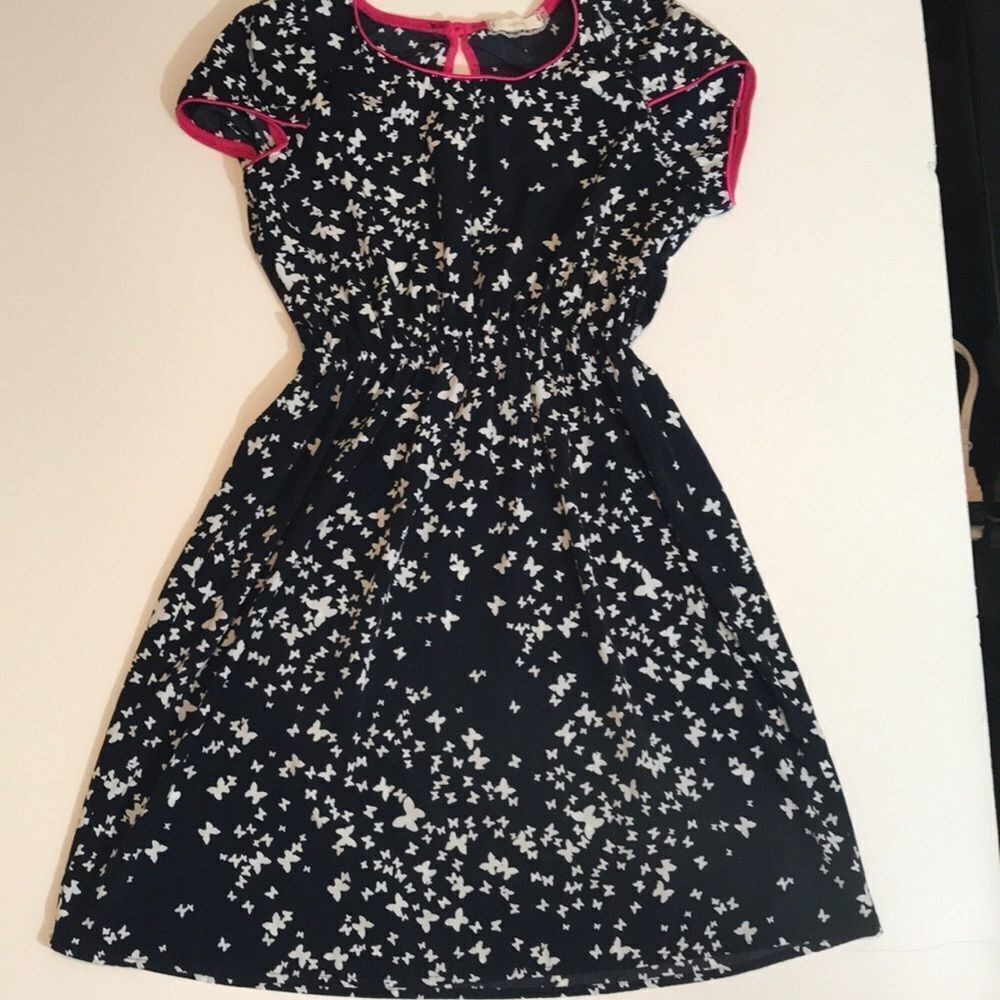 Soprano dress, size 10/12; navy blue/white